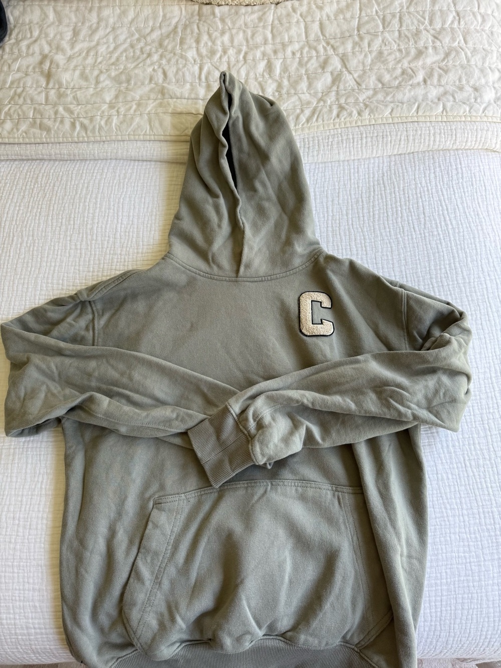 Cuts Clothing Mens Varsity Hooded Sweatshirt Small